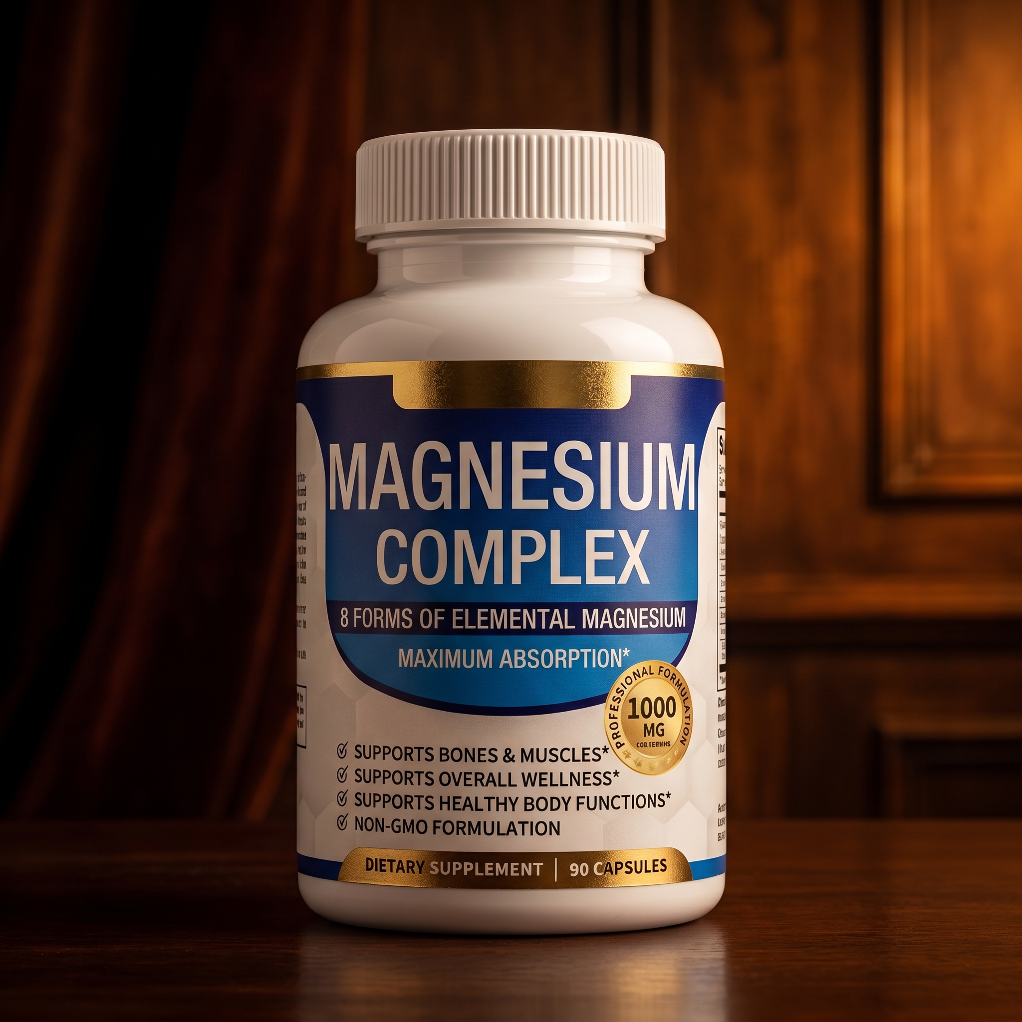 Magnesium Complex Capsules 1000mg — 4 Bottle Bundle