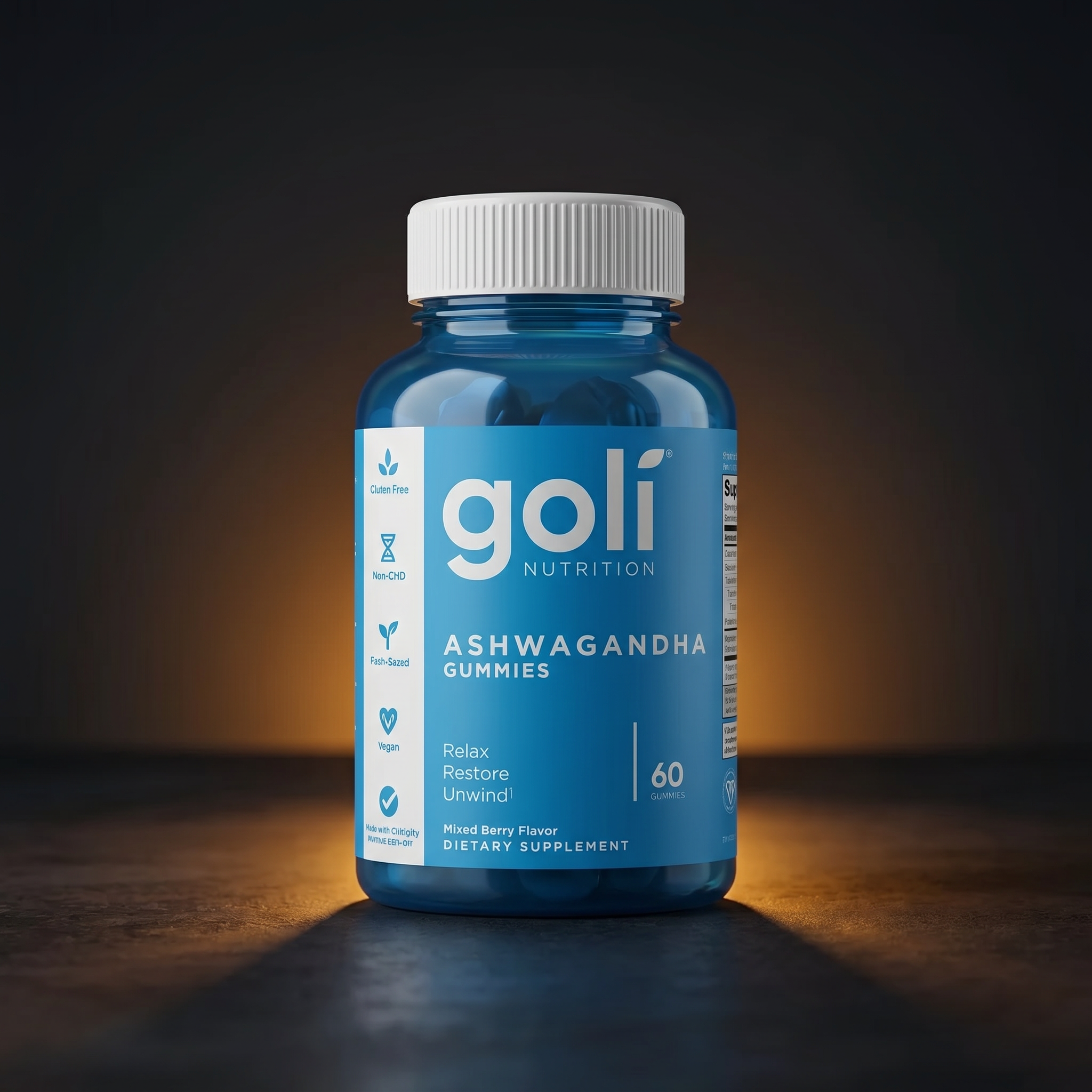 Ashwagandha + Vitamin D Gummies — Mixed Berry, Vegan & Non-GMO