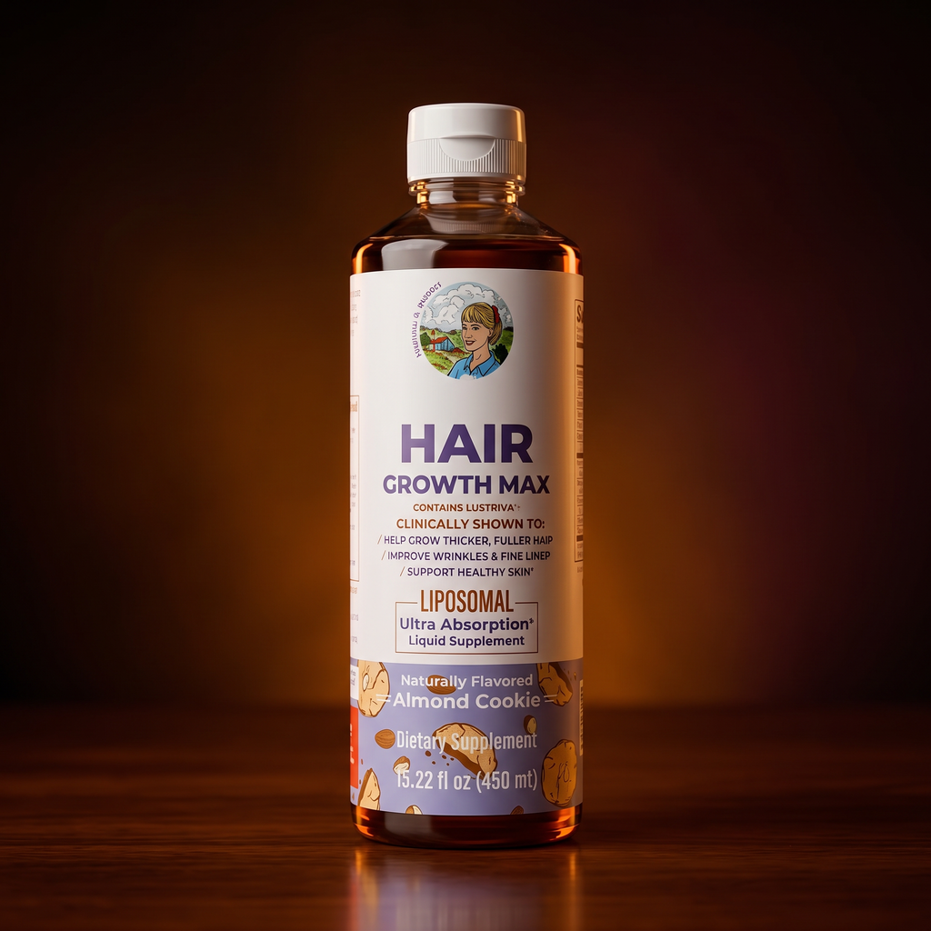 Liposomal Hair Growth Liquid Supplement — Almond Cookie, 15.22 fl oz